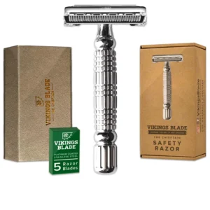 Safety Razor for Men 5 Swedish Steel Blades Luxury Case